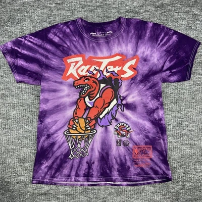 Mitchell & Ness NBA Toronto Raptors Purple Tie-Dye T-shirt - Size M, see details - Image 1 of 4