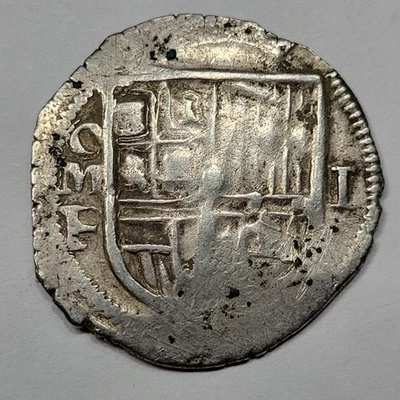 1607-1617 Mexico Cob 1 Real Assayer F Scarce High Grade Silver Colonial *M122 - Image 1 of 4