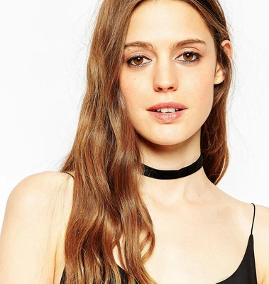 90's 15MM Black Velvet Choker Necklace Goth Gothic Grunge Retro Chain Jewelry — 第 1/4 张图片