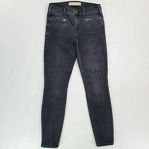 GAP Jeans Women's True Skinny Ankle Charcoal Wash Black Mid Rise Stretch Zipper - Picture 1 of 11