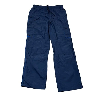 Pantalones deportivos holgados de pierna ancha talla L Gorpcore cortavientos cremallera al tobillo Y2K 2000s BCG Foto 1 de 4