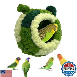 Hamiledyi Bird Nest Warm Snuggle Hut Bird Bed Fluffy Bird Sleeping Bed Parrot - Picture 1 of 5