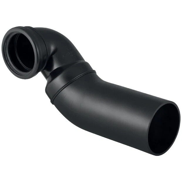 GE PE Anschlussbogen 90Gr für Wand-WC links gekröpft mit Erweiterung d110/90 - Bild 1 von 4