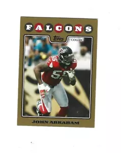 2008 Topps Gold Border #217 John Abraham /2008 ATLANTA FALCONS - Picture 1 of 1