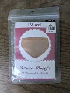 iMucci Dance Briefs Girl Child Sz Large Nude Professional Ballet Gymnastics NEW - Picture 1 of 3