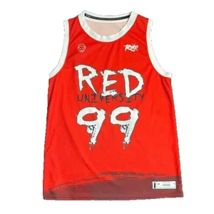 Camiseta deportiva de baloncesto Playboi Carti University 99 RapTV roja mediana - Imagen 1 de 8