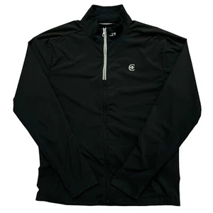 J.Lindeberg Jacket Mens Size L Jeff Hybrid Golf Full-Zip Performance Black - Picture 1 of 7