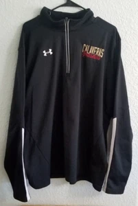 Under Armour Pullover Mens 2XL Black&White Zip LooseLong Sleeve-Team Logo stitch - Picture 1 of 8