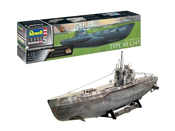 Revell 05163 - 1/72 Tedesco U-Boat Tipo VII C/41 - Platinum Edizione - Nuovo - Immagine 1 di 1