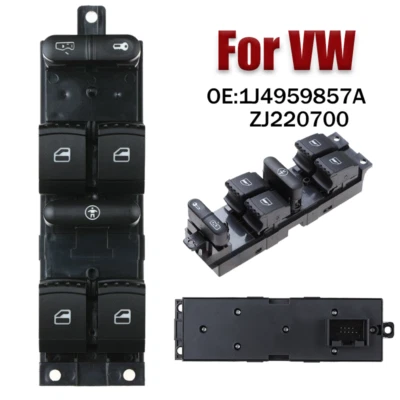 ABS Car Window Master Control Switch 1J4959857A For VW Golf Skoda Passat 1996-05 - Image 1 of 4