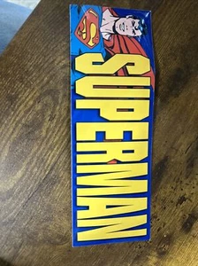 DC Comics Originals Superman Logo Strip 8"x2.75" Sticker - Picture 1 of 1
