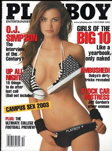 Playboy Oktober 2003 - College Girls Big 10, OJ Simpson Intvw, Campus Sex - Bild 1 von 2
