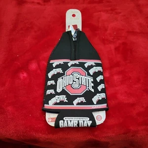 Ohio State Buckeyes KOOSIE Bottle Pop Can Cooler JACKET 12 oz Zip Up Two Sided - Picture 1 of 5