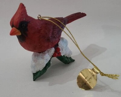 Adorno de Navidad The Danbury Mint Songbird Cardenal Cerámica Pájaro Rojo Leer ⬇️ Foto 1 de 4