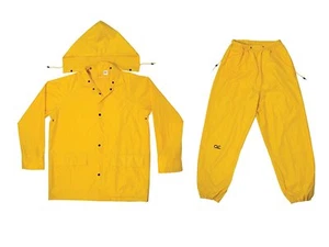 CLC Custom Leathercraft Rain Wear R102L Yellow Polyester 3-Piece Rain Suit Large - Picture 1 of 1