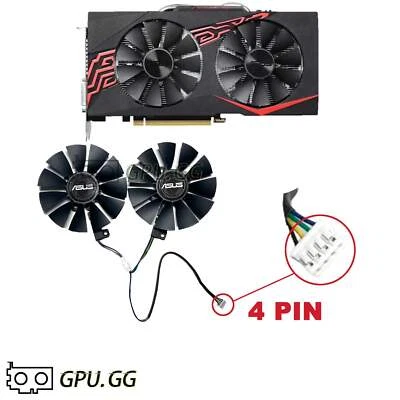 Asus GTX 1060 1070 RX 480 Gaming Fans Replacement Fans 88mm T129215SU - Image 1 of 4