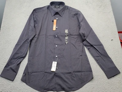 Camisa de Vestir Apt.9 Para Hombres 16 Multi Calce Ajustado Rayas Manga Larga Cuello Abotonada Foto 1 de 4