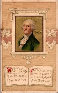 Cartolina Presidente George Washington Prima In Guerra Prima In Pace Pubblicata 1921 - Foto 1 di 2