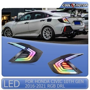 LED Sequential Tail Light For Honda Civic Sedan 2016-2021 RGB Rear Lamp Assembly - Picture 1 of 21