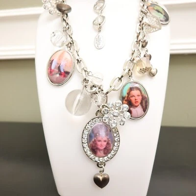 Tarina Tarantino necklace Wizard of Oz cameo charms Swarovski silvertone - Image 1 of 4