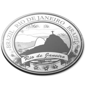 Round Mouse Mat (bw) - Rio de Janeiro Brazil Travel #40455 - Zdjęcie 1 z 8