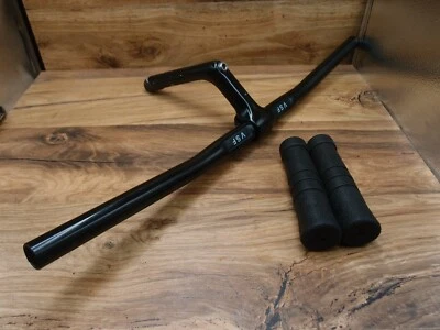 Manillar plano de aleación de aluminio VSF por nL en muy buena condición + vástago de pluma MTA 22,2 mm + empuñaduras Foto 1 de 4