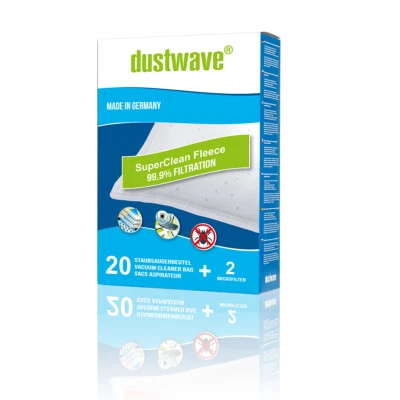DUSTWAVE Staubsaugerbeutel für Clean-Maxx - EcoLine, Bestron - D 00011, KHG - BS 2000 MT