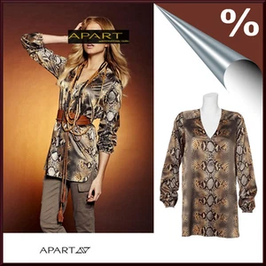 Satin-Tunika-Bluse, APART. Schlangendruck. Gr. 38. NEU!!! SALE%%% - Bild 1 von 3