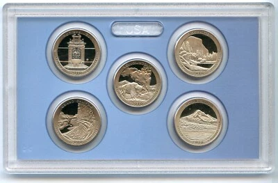 2010 United States America the Beautiful Quarters Proof Set 5 Coins U.S. Mint - Image 1 of 3