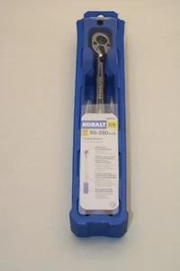 Kobalt 50-250 Zoll-Pfund 1/4 Zoll umschaltbarer Spezialeinsätze Kopf Drehmomentschlüssel #2884730 NEU - Bild 1 von 3