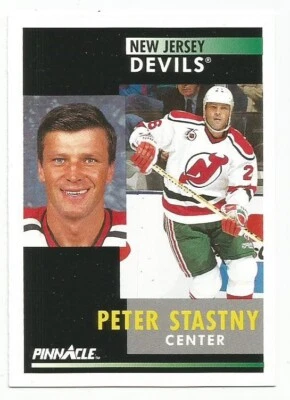 PETER STASTNY 1991-92 PINNACLE CARD NEAR MINT+ CONDITION - Image 1 of 2