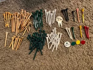 Golf Tees Wood Lot Divet Repair Tool Markers Nike Mulligan TT - Picture 1 of 6