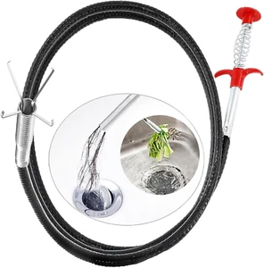 Drain Snake Hair Drain Clog Remover Tool - Sink Drain Cleaner for Sewer Kitchen - Picture 1 of 7