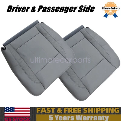 Cubierta de asiento inferior de conductor y pasajero de cuero gris para Dodge Ram 1500 2008 2009 Foto 1 de 4