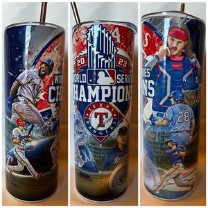 Texas Rangers 2023 World Champions 20 oz Stainless Steel Tumbler - Picture 1 of 1