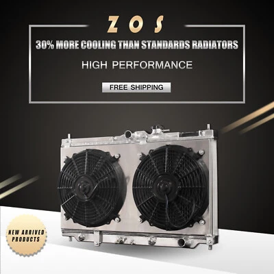 Radiador + cubierta del ventilador para Honda Prelude 1992-1996 Accord 1990-1993 2,2 L L4 AT CU19 Foto 1 de 4