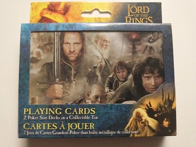 Lord of the Rings Double Deck of Playing Cards in Collectors Tin - New Unopened  - Image 1 of 4