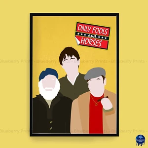 ONLY FOOLS AND HORSES Comedy Characters Minimalist Art Poster Print (3 Sizes) - Picture 1 of 6