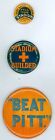3 Vintage 1920's-30's Syracuse University Football Booster Pinback Buttons