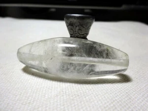 Rock Crystal Bead Asiatic One of a Kind Perfectly Formed Large Asia Antique - Picture 1 of 8