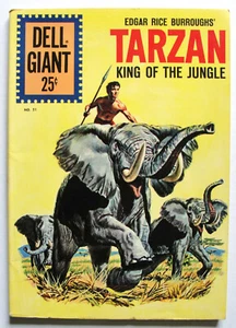 DELL GIANT #51 TARZAN VG Silver Age Comic ~ DELL 1961 Painted Cover Russ Manning - Picture 1 of 6