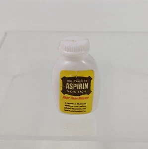 VTG Miniature Dollhouse Toy Plastic Aspirin Bottle Detailed Replica Decor - Picture 1 of 9