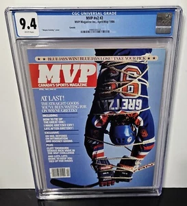💥CGC 9.4 MVP MAGAZINE 1986 *Rare Tied Upside Down* WAYNE GRETZKY Cover POP 1 - Picture 1 of 8
