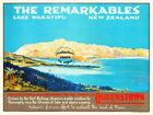 Lac Wakatipu New Zealand Rf10   Poster Hq 40X60cm Dune Affiche Vintage
