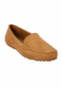NIB Comfortview Women's Sz 10W Milena Comfortable Slip-On Suede Flats Wide Width - Picture 1 of 4
