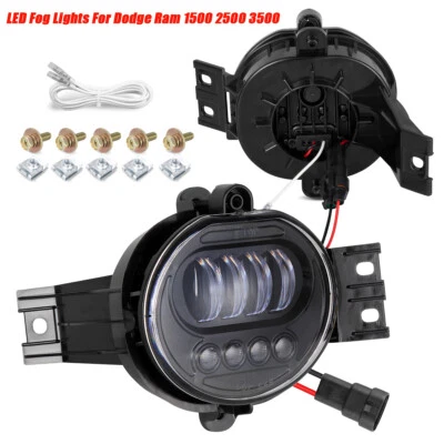 Par de luces antiniebla LED DRL para Dodge Ram 1500 2002-2008 Ram 2500 3500 2003-2009 Foto 1 de 4