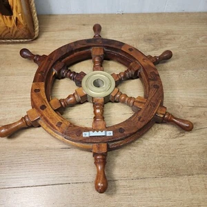 Design Captains Ship Wheel Nautical Wood Decor Boat Sea Pirate New Gift - Picture 1 of 5