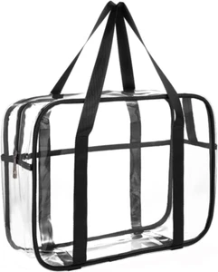 Clear Toiletry Bag Thick Transparent Cosmetic Bag Waterproof Makeup Artist La... - Picture 1 of 1