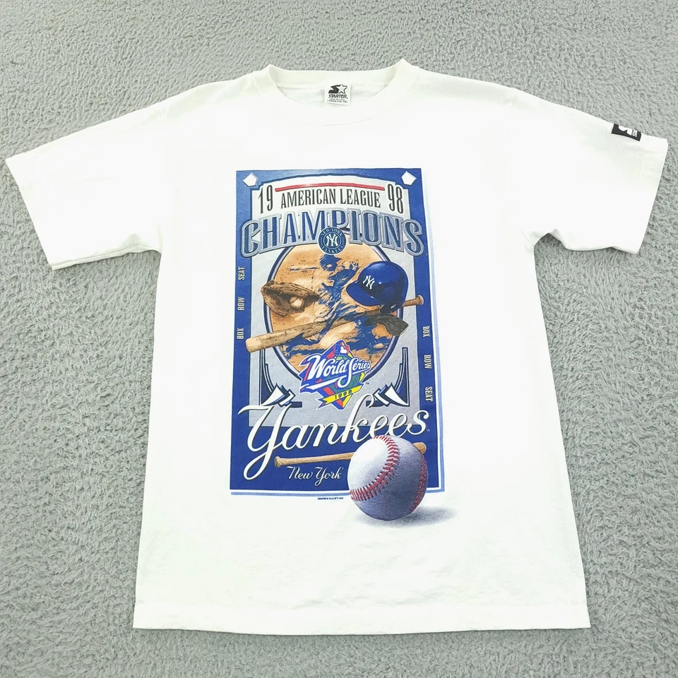 Camisa De Colección New York Yankees Para Hombres Grande MLB Campeones de Béisbol Starter 1998 90 Foto 1 de 4