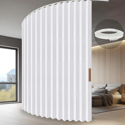 Acordeón colgante divisor de habitación con sistema de orugas - partición cur montada en el techo Foto 1 de 4